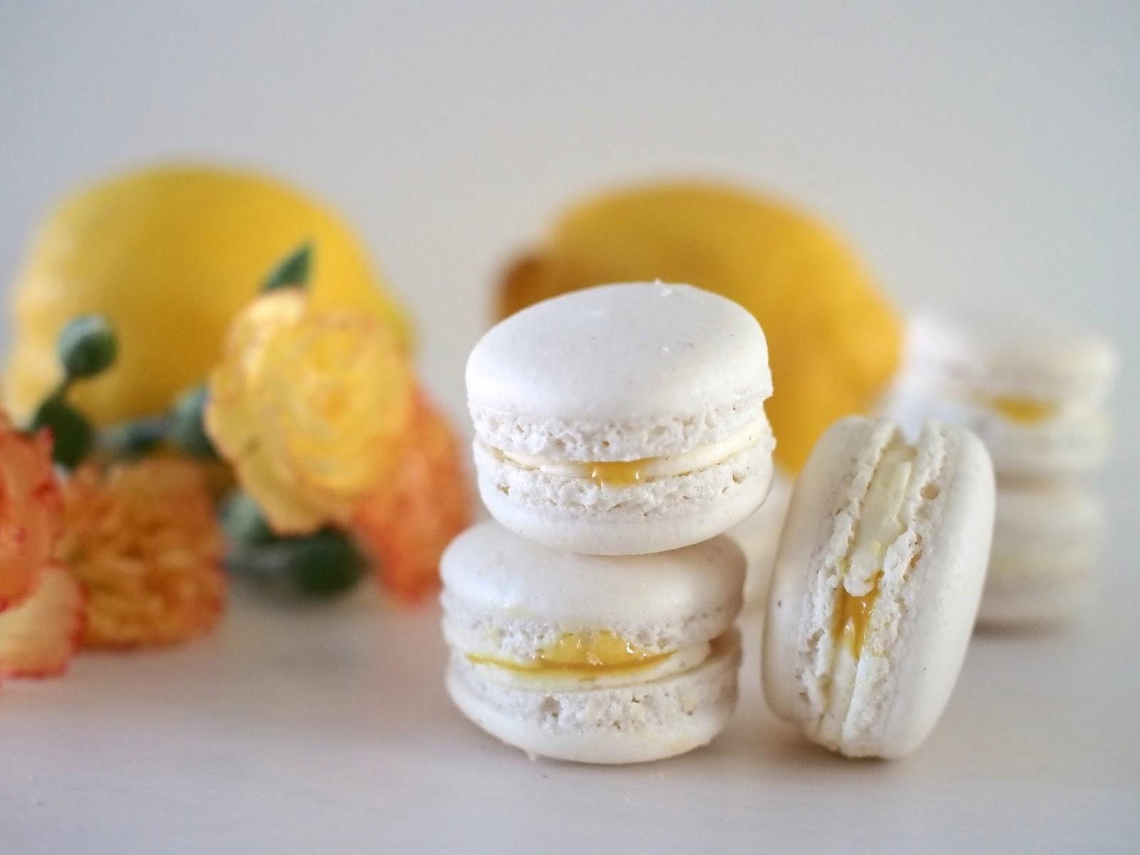 Sitruuna-Vanilja Macarons