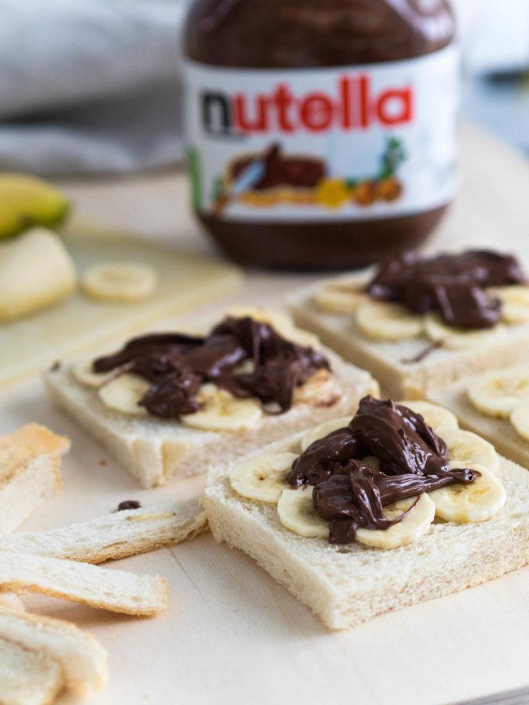 Paistetut Banaani-Nutella Kolmioleivät