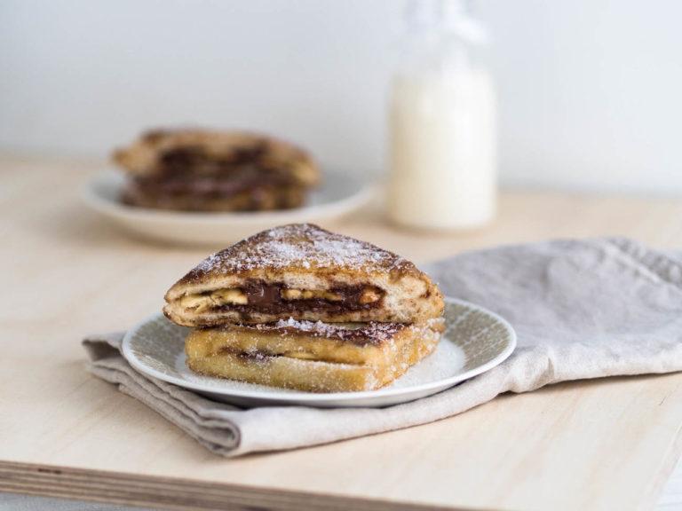 Paistetut Banaani-Nutella Kolmioleivät