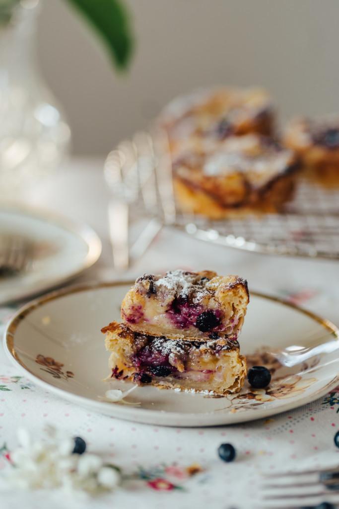 Pastéis de nata - Kermaleivokset mustikoilla