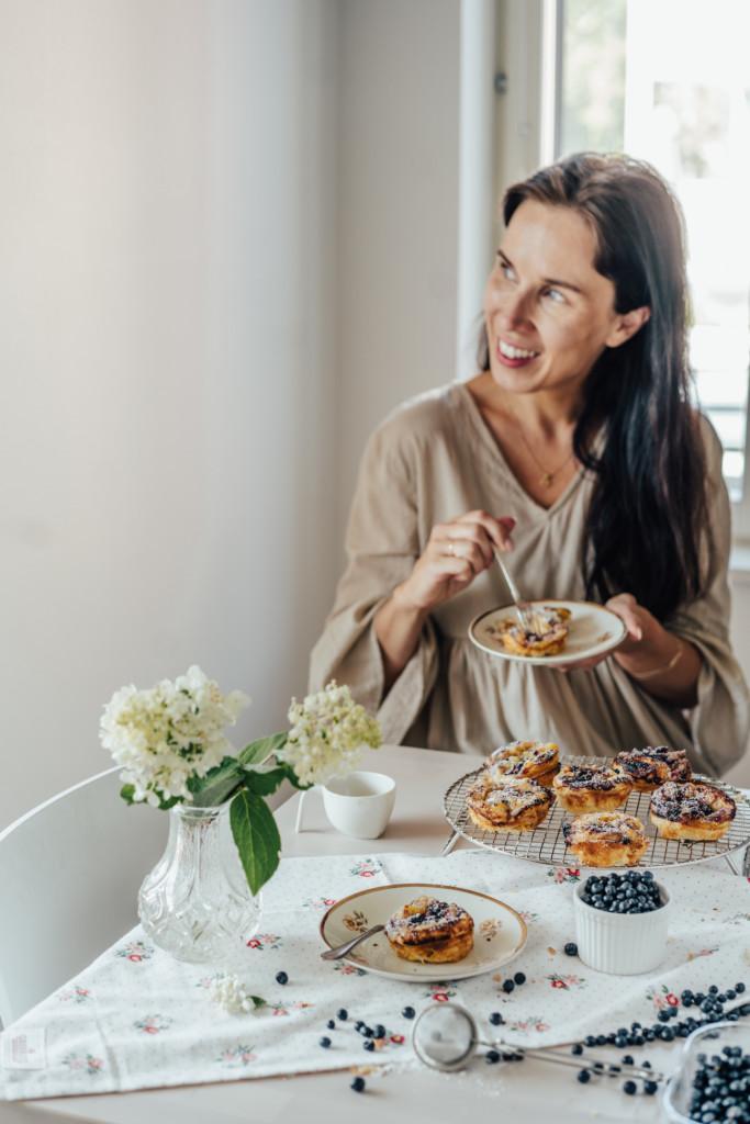 Pastéis de nata - Kermaleivokset mustikoilla