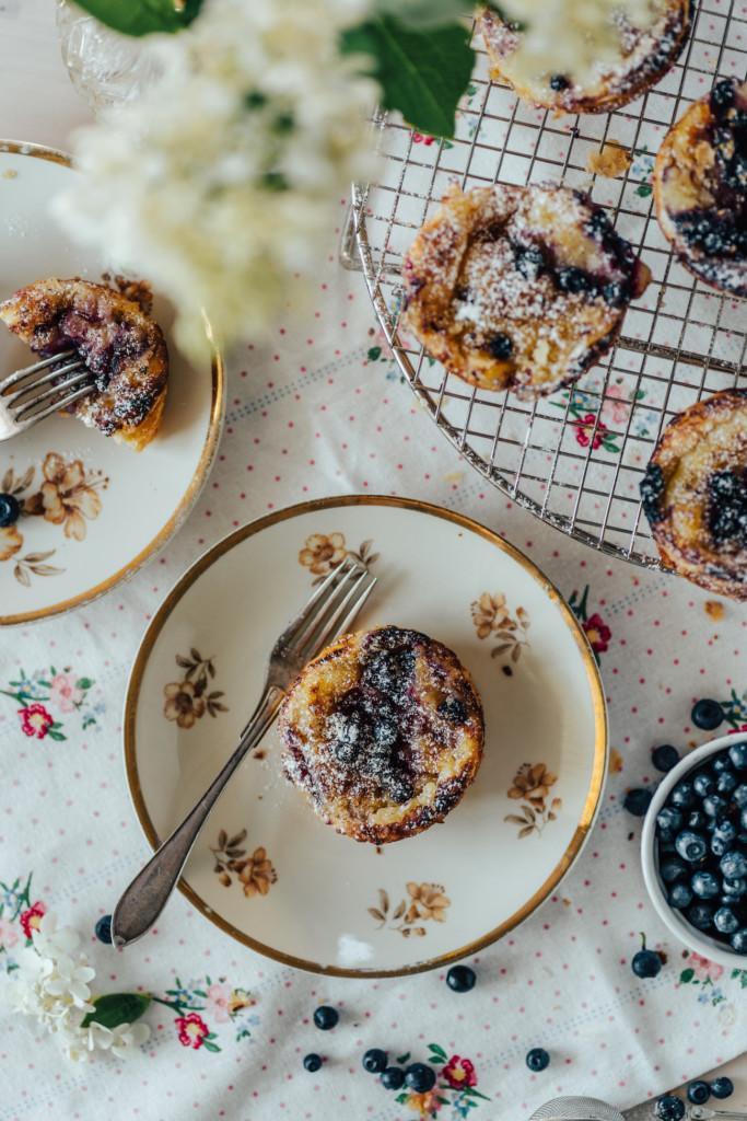 Pastéis de nata - Kermaleivokset mustikoilla