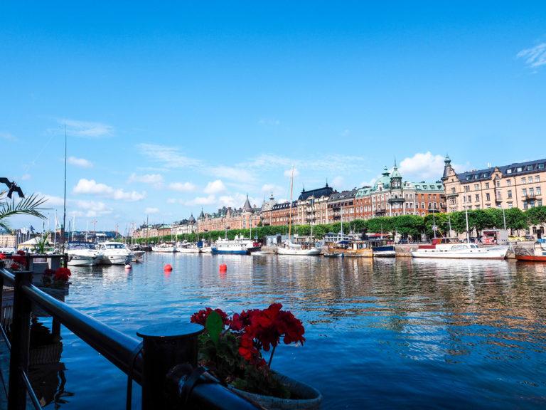 Högtorget kirpputori ja kukat