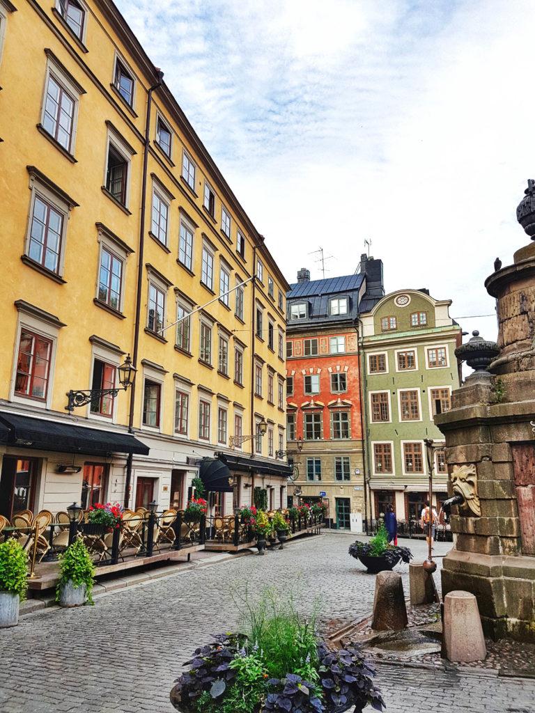 Högtorget kirpputori ja kukat